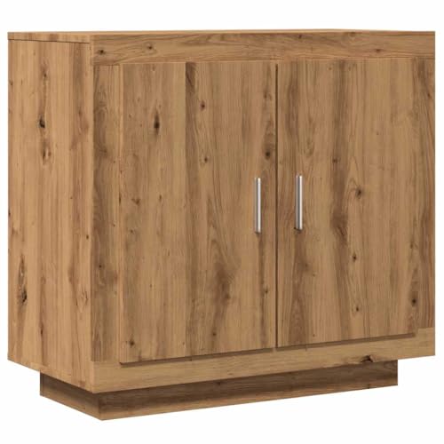 HETFTJN Landhausstil Möbel Vitrinenschrank Flur Möbel Anrichte Küche - Sideboard Artisan-Eiche 80x40x75 cm Holzwerkstoff für Flur Outdoor Schlafzimmer Bad von HETFTJN