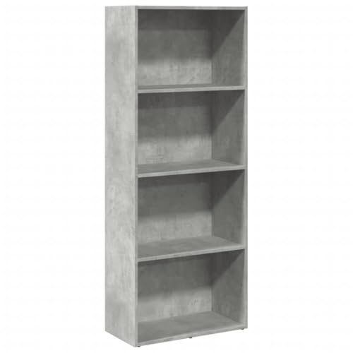 HETFTJN Living Room Bookcases Bookshelf Bücherschrank Buchregal - Bücherregal Betongrau 60x30x152 cm Holzwerkstoff für Balkon Schlafzimmer Wohnzimmer Küche von HETFTJN
