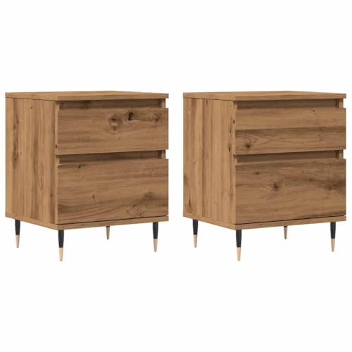 HETFTJN Nachtkästchen Nachttische Nachtschränkchen Sideboard Wohnzimmer - Nachttische 2 STK. Artisan-Eiche 40x35x50 cm Holzwerkstoff für Balkon Wohnzimmer Schlafzimmer Jugendzimmer HETFTJN Nachtkästchen Nachttische Nachtschränkchen Sideboard Wohnzimmer - Nachttische 2 STK. Artisan-Eiche 40x35x50 cm Holzwerkstoff für Balkon Wohnzimmer Schlafzimmer Jugendzimmer von HETFTJN