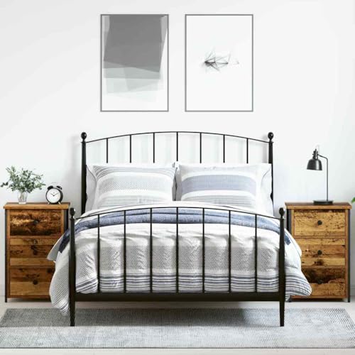 HETFTJN Nachttisch Rustikal 2er Set Braun Altholz Optik Beistelltisch Verwittertes Finish 50 cm Kommode mit Stauraum Modernes Design Schlafzimmermöbel für Schlafzimmer Flur oder Wohnzimmer HETFTJN Nachttisch Rustikal 2er Set Braun Altholz Optik Beistelltisch Verwittertes Finish 50 cm Kommode mit Stauraum Modernes Design Schlafzimmermöbel für Schlafzimmer Flur oder Wohnzimmer von HETFTJN