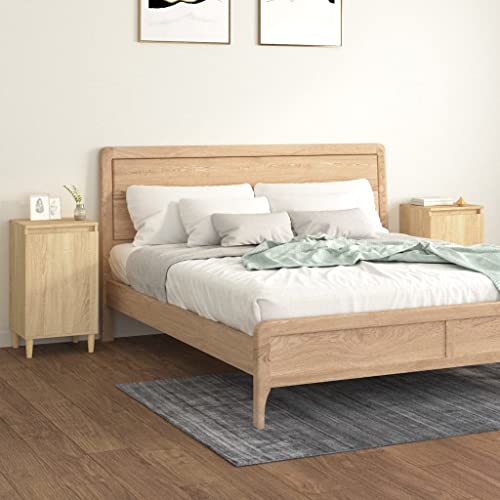 HETFTJN Nachttisch Set 2er Sonoma Eiche 40x35x70 cm Modernes Nachtkommode mit Tür & Fächern Schmaler Beistellschrank für Schlafzimmer Wohnzimmer HETFTJN Nachttisch Set 2er Sonoma Eiche 40x35x70 cm Modernes Nachtkommode mit Tür & Fächern Schmaler Beistellschrank für Schlafzimmer Wohnzimmer von HETFTJN