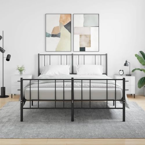 HETFTJN Nachttische 2er Set Hochglanz Weiß 40x35x47,5 cm Modernes Holzwerkstoff Nachtkästchen mit Metallfüßen für Schlafzimmer Wohnzimmer Flur von HETFTJN