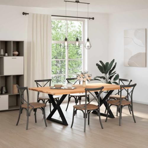 HETFTJN Partytisch Küchentisch Couchtisch Kleiner Küchentisch - Esstisch Hellbraun 220x120x74 cm Massivholz Eiche Rechteckig für Küche Esszimmer Garten Balkon HETFTJN Partytisch Küchentisch Couchtisch Kleiner Küchentisch - Esstisch Hellbraun 220x120x74 cm Massivholz Eiche Rechteckig für Küche Esszimmer Garten Balkon von HETFTJN