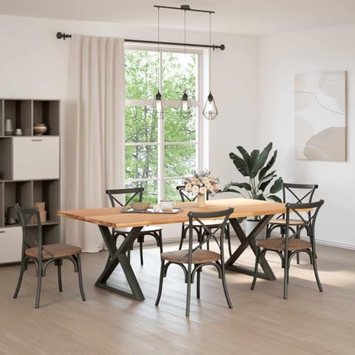HETFTJN Partytisch Küchentisch Klein Camping Tisch Esstische - Esstisch mit Baumkanten 240x120x74 cm Massivholz Eiche für Garten Esszimmer Wohnzimmer Balkon HETFTJN Partytisch Küchentisch Klein Camping Tisch Esstische - Esstisch mit Baumkanten 240x120x74 cm Massivholz Eiche für Garten Esszimmer Wohnzimmer Balkon von HETFTJN