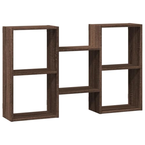 HETFTJN Regale Wand Bücherregal Wand Regalböden Wandregal Wohnzimmer - Wandregal Braun Eichen-Optik 96x18x60 cm Holzwerkstoff für Büro Balkon Küche Zimmer von HETFTJN
