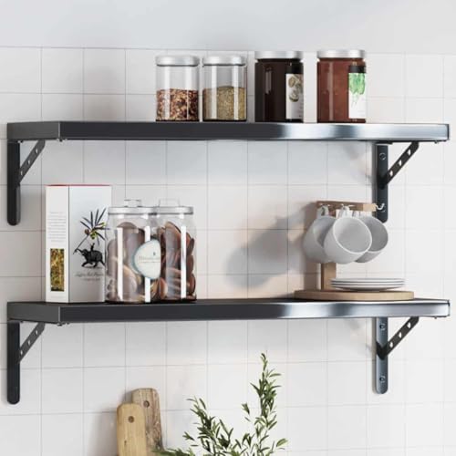 HETFTJN Regalträger 23,5 x 2,5 x 15,5 cm Schwarz Edelstahl Tragkraft 50 kg für Bücherregal Küchenregal und Badezimmer HETFTJN Regalträger 23,5 x 2,5 x 15,5 cm Schwarz Edelstahl Tragkraft 50 kg für Bücherregal Küchenregal und Badezimmer von HETFTJN