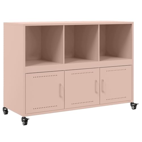HETFTJN Schlafzimmer Möbel Kleiner Küchenschrank Küchenbuffet Buffetschrank Highboard - Sideboard Rosa 100,5x39x72 cm Stahl für Outdoor Büro Schlafzimmer Küche HETFTJN Schlafzimmer Möbel Kleiner Küchenschrank Küchenbuffet Buffetschrank Highboard - Sideboard Rosa 100,5x39x72 cm Stahl für Outdoor Büro Schlafzimmer Küche von HETFTJN
