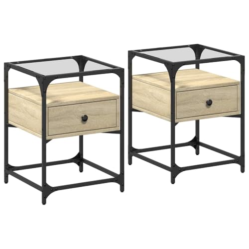 HETFTJN Schlafzimmer Möbel Nachttische Nachtschrank Beistelltische - Nachttische 2 STK. Sonoma-Eiche 40x40x55 cm Holzwerkstoff für Jugendzimmer Balkon Schlafzimmer Wohnzimmer HETFTJN Schlafzimmer Möbel Nachttische Nachtschrank Beistelltische - Nachttische 2 STK. Sonoma-Eiche 40x40x55 cm Holzwerkstoff für Jugendzimmer Balkon Schlafzimmer Wohnzimmer von HETFTJN