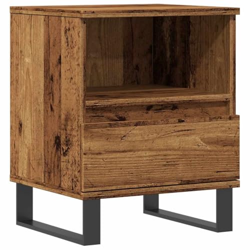 HETFTJN Schlafzimmer Nachttisch Wohnzimmertisch Nachtschränkchen Sideboard Wohnzimmer - Nachttisch Altholz-Optik 40x35x50 cm Holzwerkstoff für Wohnzimmer Balkon Schlafzimmer Jugendzimmer HETFTJN Schlafzimmer Nachttisch Wohnzimmertisch Nachtschränkchen Sideboard Wohnzimmer - Nachttisch Altholz-Optik 40x35x50 cm Holzwerkstoff für Wohnzimmer Balkon Schlafzimmer Jugendzimmer von HETFTJN
