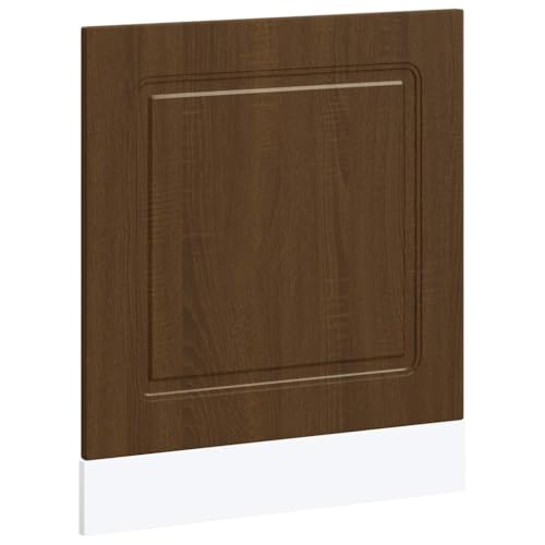 HETFTJN Schrank für Küche Apothekerschrank Küche Küchenunterschrank Küchenbuffet Buffetschrank - Geschirrspülerblende Kalmar Braun Eichen-Optik 60x1,5x67 cm für Wohnzimmer Küche Badezimmer Esszimmer von HETFTJN