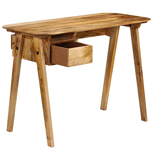 HETFTJN Schreibtische Kleiner Schreibtisch Konsolentisch Küchentisch Klein - Schreibtisch 110x50x76 cm Mango Massivholz für Jugendzimmer Büro Esszimmer Küche von HETFTJN
