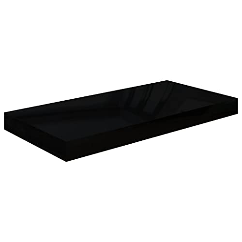 HETFTJN Schweberegal Hochglanz Schwarz 50x23x3,8 cm Waben MDF Design Unsichtbare Montage Wandboard für Wohnzimmer Büro und Flur HETFTJN Schweberegal Hochglanz Schwarz 50x23x3,8 cm Waben MDF Design Unsichtbare Montage Wandboard für Wohnzimmer Büro und Flur von HETFTJN