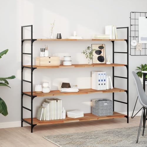 HETFTJN Schweberegal Set aus Massivholz Akazie 140 x 40 x 2 cm Ölbehandelt Schwebendes Wandregal mit Robustem Design für Küche Bad Wohnzimmer von HETFTJN