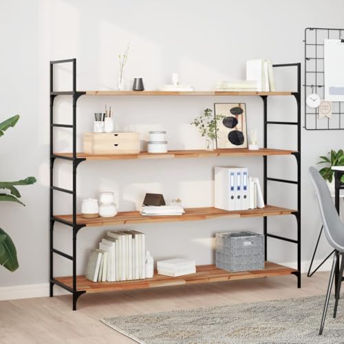 HETFTJN Schweberegal aus Akazienholz 140x40x2 cm Ölbehandelt Wandboard mit Robustem Design Praktischer Stauraum für Küche Bad und Wohnzimmer von HETFTJN