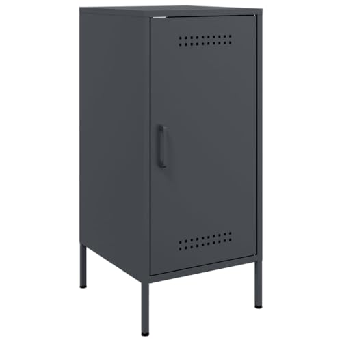 HETFTJN Sideboard Küche Kleiner Küchenschrank Vitrinenschrank Anrichte - Sideboard Anthrazit 36x39x79 cm Stahl für Bad Wohnzimmer Büro Schlafzimmer von HETFTJN