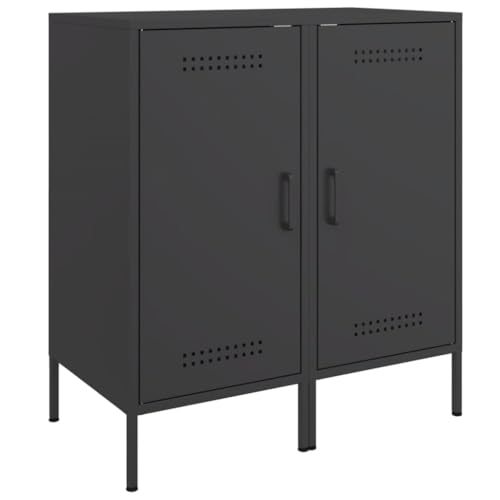 HETFTJN Sideboard Küche Kleiner Küchenschrank Vitrinenschrank Anrichte Sideboard - Sideboards 2 STK. Schwarz 36x39x79 cm Stahl für Bad Wohnzimmer Büro Schlafzimmer HETFTJN Sideboard Küche Kleiner Küchenschrank Vitrinenschrank Anrichte Sideboard - Sideboards 2 STK. Schwarz 36x39x79 cm Stahl für Bad Wohnzimmer Büro Schlafzimmer von HETFTJN