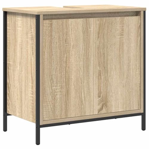 HETFTJN Sideboard Medikamenten Aufbewahrung Medizinschrank Medikamentenschrank - Waschbeckenunterschrank Sonoma-Eiche 60x34,5x60 cm für Wohnzimmer Badezimmer Küche Flur HETFTJN Sideboard Medikamenten Aufbewahrung Medizinschrank Medikamentenschrank - Waschbeckenunterschrank Sonoma-Eiche 60x34,5x60 cm für Wohnzimmer Badezimmer Küche Flur von HETFTJN