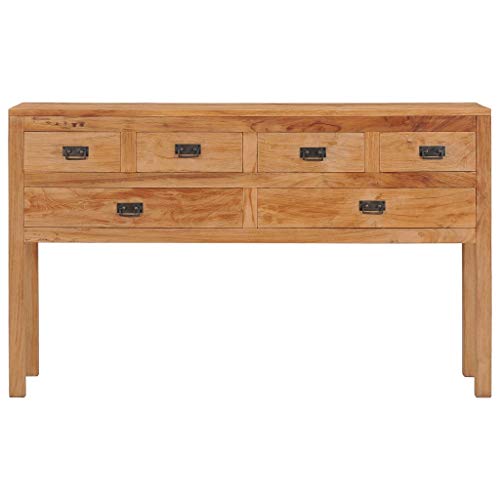 HETFTJN Sideboard Outdoor Vitrinenschrank Küchenbuffet Buffetschrank Hochschrank Wohnzimmer - Sideboard 125x30x75 cm Massivholz Teak für Outdoor Küche Schlafzimmer Büro von HETFTJN