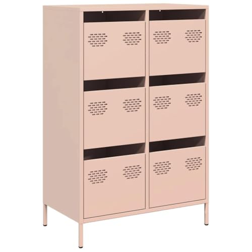 HETFTJN Sideboard Outdoor Vitrinenschrank Schuhschrank Wohnzimmer Möbel - Highboard Rosa 68x39x101,5 cm Stahl für Schlafzimmer Wohnzimmer Flur Outdoor HETFTJN Sideboard Outdoor Vitrinenschrank Schuhschrank Wohnzimmer Möbel - Highboard Rosa 68x39x101,5 cm Stahl für Schlafzimmer Wohnzimmer Flur Outdoor von HETFTJN