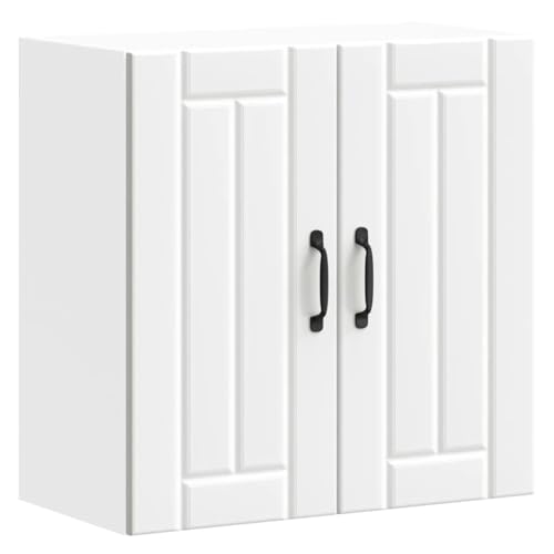 HETFTJN Sideboard Wohnzimmer Apothekerschrank Küche Vorratsschrank Barschrank - Küchen-Hängeschrank Lucca Weiß Holzwerkstoff für Esszimmer Küche Badezimmer Wohnzimmer von HETFTJN