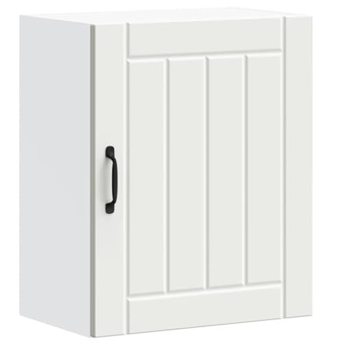 HETFTJN Sideboard Wohnzimmer Apothekerschrank Küche Vorratsschrank Barschrank - Küchen-Hängeschrank Lucca Weiß Holzwerkstoff für Esszimmer Küche Badezimmer Wohnzimmer von HETFTJN
