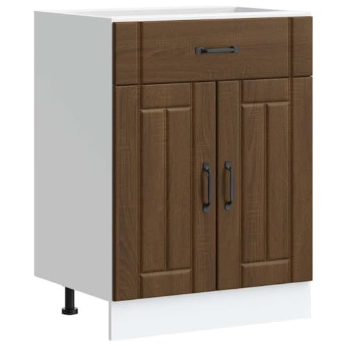 HETFTJN Sideboard Wohnzimmer Apothekerschrank Küche Vorratsschrank Barschrank - Küchen-Unterschrank Lucca Braun Eichen-Optik Holzwerkstoff für Esszimmer Küche Badezimmer HETFTJN Sideboard Wohnzimmer Apothekerschrank Küche Vorratsschrank Barschrank - Küchen-Unterschrank Lucca Braun Eichen-Optik Holzwerkstoff für Esszimmer Küche Badezimmer von HETFTJN