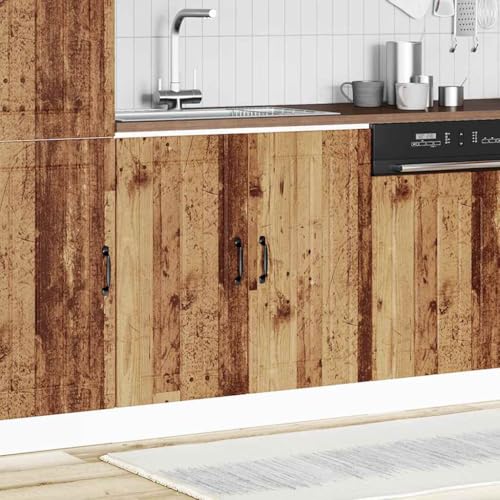 HETFTJN Sideboard Wohnzimmer Apothekerschrank Küche Vorratsschrank Barschrank - Spülenunterschrank Lucca Altholz-Optik Holzwerkstoff für Esszimmer Küche Badezimmer Wohnzimmer von HETFTJN