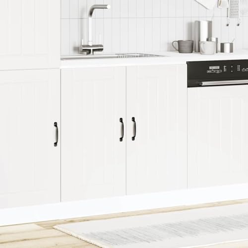 HETFTJN Sideboard Wohnzimmer Apothekerschrank Küche Vorratsschrank Barschrank - Spülenunterschrank Lucca Weiß Holzwerkstoff für Esszimmer Küche Badezimmer Wohnzimmer von HETFTJN