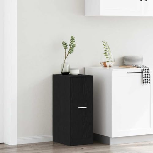 HETFTJN Stauraumschrank Schwarz Eiche 40x41x77,5 cm Holzwerkstoff Moderner Büroschrank mit Verstellbaren Regalen für Wohnzimmer und Homeoffice von HETFTJN