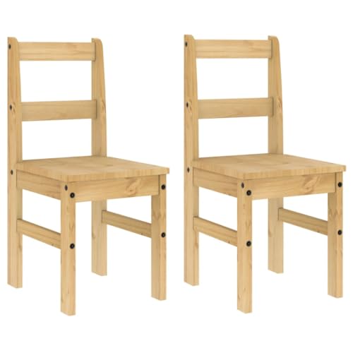 HETFTJN Stuhl Schlafzimmer Stuhl Esszimmer Küchenstuhl Gartenstuhl - Essstühle 2 STK. Panama 40x46x90 cm Massivholz Kiefer für Küche Speisesaal Konferenzraum Büro von HETFTJN