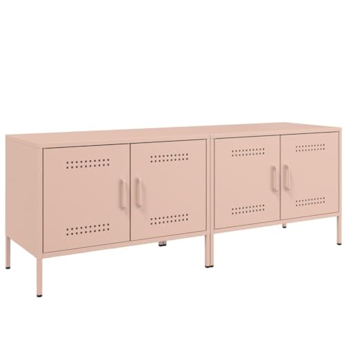 HETFTJN Televizyon Tv Schrank Tv Ständer Fernsehschrank - TV-Schränke 2 STK. Rosa 68x39x50,5 cm Stahl für Schlafzimmer Wohnzimmer Flur Badezimmer HETFTJN Televizyon Tv Schrank Tv Ständer Fernsehschrank - TV-Schränke 2 STK. Rosa 68x39x50,5 cm Stahl für Schlafzimmer Wohnzimmer Flur Badezimmer von HETFTJN