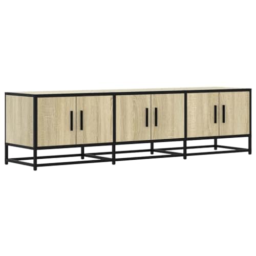 HETFTJN Tv-Tisch Tv Schrank Tv Board Fernsehschrank - TV-Schrank Sonoma-Eiche 150x35x41 cm Holzwerkstoff und Metall für Badezimmer Schlafzimmer Flur Wohnzimmer HETFTJN Tv-Tisch Tv Schrank Tv Board Fernsehschrank - TV-Schrank Sonoma-Eiche 150x35x41 cm Holzwerkstoff und Metall für Badezimmer Schlafzimmer Flur Wohnzimmer von HETFTJN