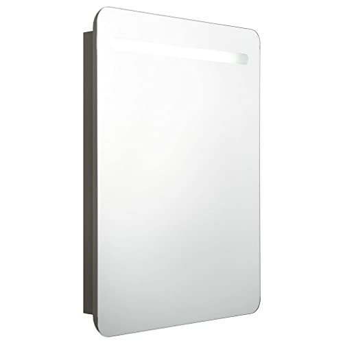 HETFTJN Unterschrank Bad Badezimmerschrank Schmal Badregal Medikamentenschrank - LED-Bad-Spiegelschrank Anthrazit 60x11x80 cm für Wohnzimmer Badezimmer Flur Küche HETFTJN Unterschrank Bad Badezimmerschrank Schmal Badregal Medikamentenschrank - LED-Bad-Spiegelschrank Anthrazit 60x11x80 cm für Wohnzimmer Badezimmer Flur Küche von HETFTJN