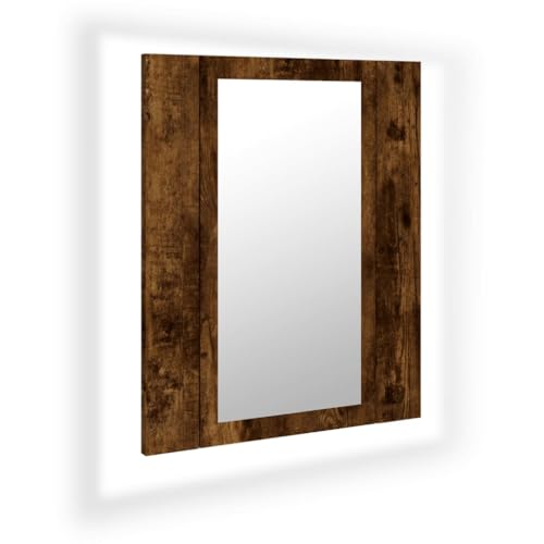HETFTJN Unterschrank Bad Badezimmerschrank Schmal Medizinschrank Badmöbel - LED-Spiegelschrank Räuchereiche 40x12x45 cm Holzwerkstoff für Küche Flur Wohnzimmer Badezimmer HETFTJN Unterschrank Bad Badezimmerschrank Schmal Medizinschrank Badmöbel - LED-Spiegelschrank Räuchereiche 40x12x45 cm Holzwerkstoff für Küche Flur Wohnzimmer Badezimmer von HETFTJN