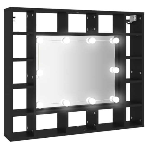 HETFTJN Unterschrank Bad Medikamenten Aufbewahrung Apothekerschrank Küche Badmöbel - LED-Spiegelschrank Schwarz 91x15x76,5 cm für Wohnzimmer Badezimmer Küche Flur HETFTJN Unterschrank Bad Medikamenten Aufbewahrung Apothekerschrank Küche Badmöbel - LED-Spiegelschrank Schwarz 91x15x76,5 cm für Wohnzimmer Badezimmer Küche Flur von HETFTJN