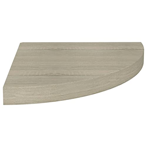 HETFTJN Wandboard Eckregal Hängend Bilderleiste Kleines Regal - Eck-Schweberegal Eichen-Optik 35x35x3,8 cm MDF für Küche Arbeitszimmer Büro Wände HETFTJN Wandboard Eckregal Hängend Bilderleiste Kleines Regal - Eck-Schweberegal Eichen-Optik 35x35x3,8 cm MDF für Küche Arbeitszimmer Büro Wände von HETFTJN