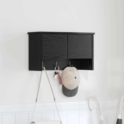 HETFTJN Wandgarderobe Modernes Wandregal aus Holzwerkstoff 50 x 20 x 30 cm mit Ablagefach und Haken für Flur Eingangsbereich und Wohnzimmer HETFTJN Wandgarderobe Modernes Wandregal aus Holzwerkstoff 50 x 20 x 30 cm mit Ablagefach und Haken für Flur Eingangsbereich und Wohnzimmer von HETFTJN
