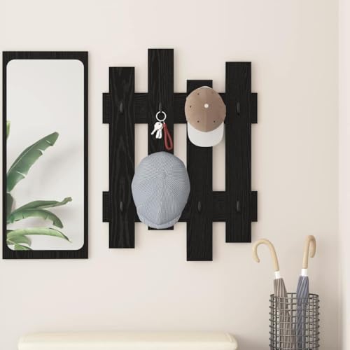 HETFTJN Wandgarderobe aus Holzwerkstoff 60 x 3 x 82 cm mit Ablagefach und Haken Modernes Design für Flur Eingang und Wohnzimmer HETFTJN Wandgarderobe aus Holzwerkstoff 60 x 3 x 82 cm mit Ablagefach und Haken Modernes Design für Flur Eingang und Wohnzimmer von HETFTJN