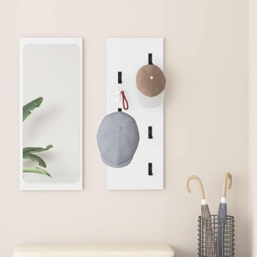 HETFTJN Wandmontierter Kleiderständer aus Holzwerkstoff Weiß 30 x 1 5 x 80 cm Modernes Design mit Robusten Haken für Hüte Mäntel und Taschen Platzsparend für Flur Eingangsbereich und Wohnzimmer HETFTJN Wandmontierter Kleiderständer aus Holzwerkstoff Weiß 30 x 1 5 x 80 cm Modernes Design mit Robusten Haken für Hüte Mäntel und Taschen Platzsparend für Flur Eingangsbereich und Wohnzimmer von HETFTJN