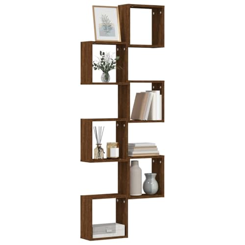 HETFTJN Wandregal Würfelregal 6 Stück Braun Eichenoptik Holzwerkstoff 30x15x30 cm Stilvolles Design für Wohnzimmer Büro und Arbeitszimmer HETFTJN Wandregal Würfelregal 6 Stück Braun Eichenoptik Holzwerkstoff 30x15x30 cm Stilvolles Design für Wohnzimmer Büro und Arbeitszimmer von HETFTJN