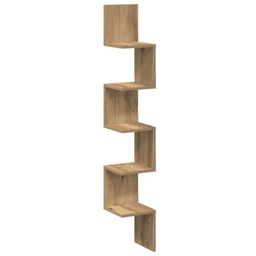 HETFTJN Wandregale Gewürzregal Wall Shelf Wandtegal - Wand-Eckregal Artisan-Eiche 20x20x127,5 cm Holzwerkstoff für Küche Outdoor Büro Bad HETFTJN Wandregale Gewürzregal Wall Shelf Wandtegal - Wand-Eckregal Artisan-Eiche 20x20x127,5 cm Holzwerkstoff für Küche Outdoor Büro Bad von HETFTJN