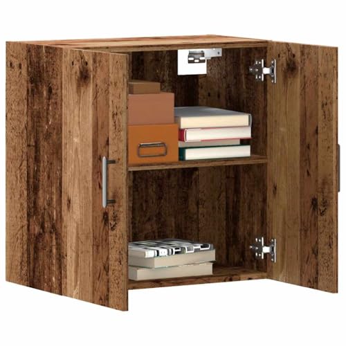 HETFTJN Wandschrank Altholz-Optik 60x31x60 cm aus Holzwerkstoff mit Stauraum für Küche Bad und Garten von HETFTJN