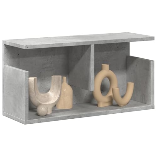 HETFTJN Wandschrank Betongrau 60x20x30 cm Holzwerkstoff Modernes Design mit Stauraum für Küche Bad und Wohnzimmer von HETFTJN