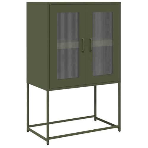 Kleiner Schrank Küchenbuffet Buffetschrank Sideboard Wohnzimmer Aktenschrank Klein - Highboard Olivgrün 68x39x107 cm Stahl für Outdoor Schlafzimmer Bad Flur Kleiner Schrank Küchenbuffet Buffetschrank Sideboard Wohnzimmer Aktenschrank Klein - Highboard Olivgrün 68x39x107 cm Stahl für Outdoor Schlafzimmer Bad Flur von HETFTJN