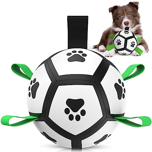 HETOO Hundeball Hundespielzeug Ball mit Griff für Hund Interaktives Schleppen von Krieg Wasser Hundebälle Spielzeug Geburtstagsgeschenk für Kleine/Mittel Hunde (5 Zoll) von HETOO