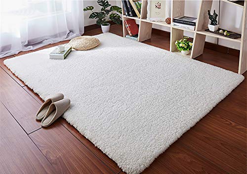 HETOOSHI Flächenteppiche für Wohnzimmer, flauschig zottelig Superweicher Teppich Geeignet als Schlafzimmerteppich Teppiche Heimdekor Kinderzimmer Teppiche Kindermatte (Beige, 80 x 120 cm) von HETOOSHI