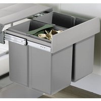 Abfallsystem Bin.it Space 2x15 ltr. grau von HETTICH