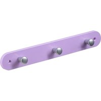 Hettich - Garderobenleiste 3 Haken 28,0 x 4,0 x 0,8 cm rosa Hakenleisten von HETTICH