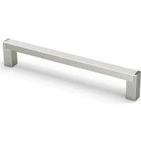 Hettich - Griff Bermeo, •–• 128, l 141 mm, b 12 mm, h 32 mm Edelstahl Optik geb. von HETTICH