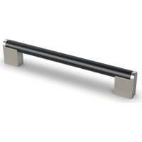 Griff brema Bohrabst. 448 l 460mm b 14mm h 35mm Schwarz matt/Edelstahlopt. geb. - Hettich Griff brema Bohrabst. 448 l 460mm b 14mm h 35mm Schwarz matt/Edelstahlopt. geb. - Hettich von HETTICH